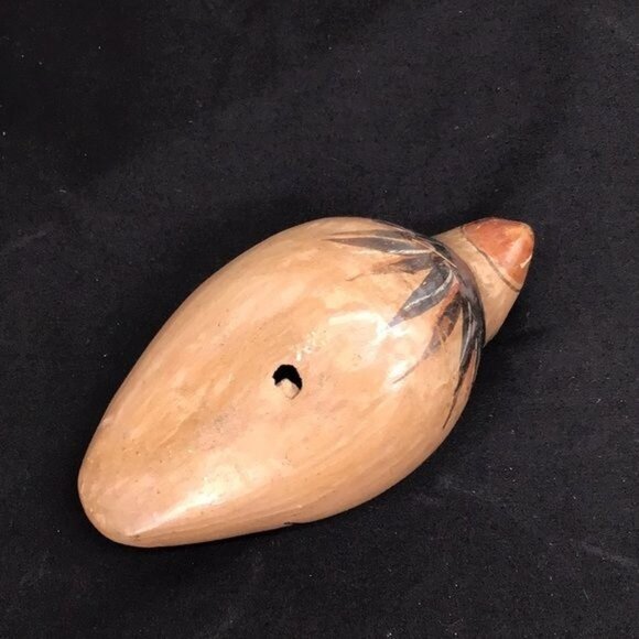 Handcrafted Ceramic Bird Figurine With Tribal Design Art - Picture 6 of 6